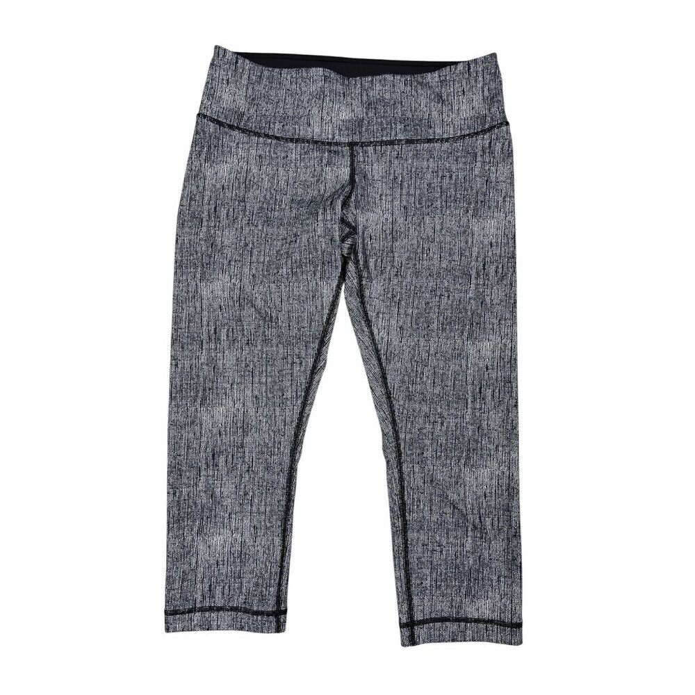 Lululemon Wunder Under Crop Leggings Size 8 Luxtreme Burlap Gray